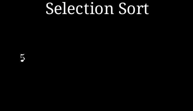 Selection Sort animation